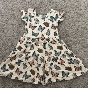 Butterfly Print Kids Dress